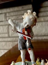 Metzler & Ortloff Porcelain Figurine Germany Mother’s Day Boy, Violin, Ducks picture