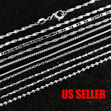 925 Silver Plated 9 Styles Snake Chain Fashion Necklace Women 16
