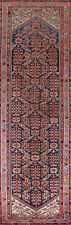 Antique Wool Navy Blue Malayer Long Runner Rug 3x13 Hand-knotted Traditional Rug picture
