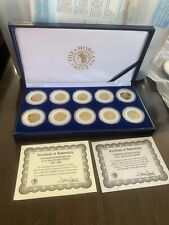 Ten (10) Statehood Quarter Dollars 24kt. Gold Plated Edition 1999 - 2000 picture