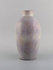 Nils Thorsson for Royal Copenhagen. Vase in glazed ceramics with leaf decoration picture