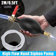 Portable Gas Transfer Siphon Pump Gasoline Hose Oil Water Fuel Petrol Hand Pump picture