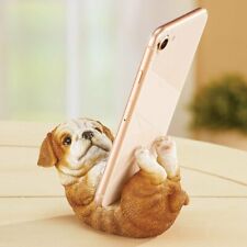 Adorable Bulldog Puppy Dog Cell Phone Holder Desk Stand Statue picture