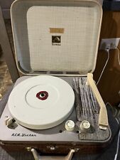Vintage RCA Victor Portable Record Player Multiple Speeds 33 45 78 W/Case picture