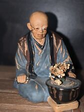 Vintage 1950s Hakata Urasaki Elder Figurine Japan Label Hand Painted Details picture