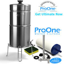 ProOne Big Plus Brushed Stainless steel 1- 7 inch filter with 7.5 Spigot bundle picture