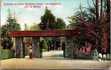Postcard Entrance to Lucy Baldwin's Home near Monrovia, California~1149 picture