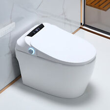 Smart One Piece Elongated Toilet Heated Seat Dual Flush Self-Clean Foot Sensor picture