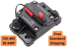 30 Amp Waterproof Circuit Breaker Auto/Marine/Solar 12-48V DC Manual Reset picture