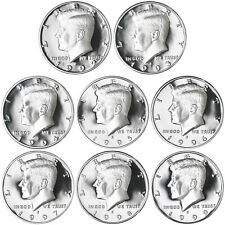 1992-1999 S Kennedy Half Dollar 90% Silver Gem Deep Cameo Proof Run 8 Coin Set picture