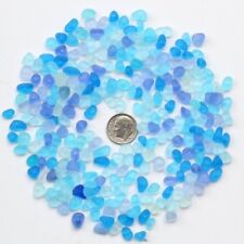 center drilled sea beach glass 30 pcs super tiny blue cobalt aqua  jewelry use picture