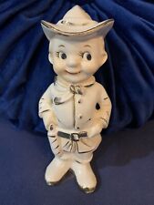 Vintage Mid Century Porcelain Boy Ranger Figurine Marked H 4 12 Japan Rare picture