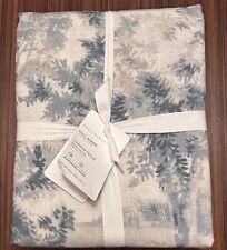 POTTERY BARN Jardin Toile Cotton FULL/QUEEN Duvet Cover - NEW - Blue Color picture