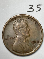 1913-D LINCOLN WHEAT CENT, 