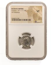 NGC ( VF ) Roman AR Denarius Hadrian AD 117 - 138 NGC Certified Ancient Roman picture