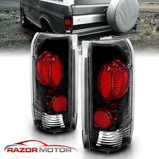 [Factory Style] 1989-1996 For Ford F150/F250/F350 Bronco Black Tail Lights Pair picture