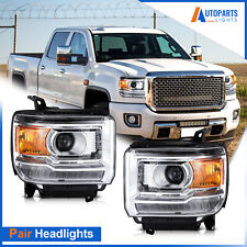 For 2014-2019 GMC Sierra 1500 2500HD 3500HD Chrome Projector Headlight Assembly picture