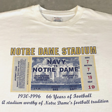Vintage Notre Dame Football T Shirt Tee Adult Size XL Champion 1990's Ticket VTG picture