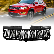 Front Bumper Upper Grille Grill W/ Chrome Trim For Jeep Grand Cherokee 2017-2020 picture