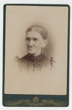 Antique c1880s Cabinet Card Older Woman With No Teeth Wearing Glasses Reading PA picture