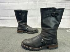Vintage AMERICAN EAGLE LEATHER BOOTS Motorcycle Riding Zip up Fast  picture