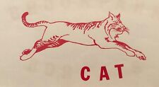 Original Vintage Red Cat Iron On Transfer picture