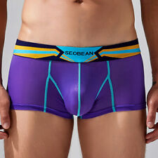 MEN'S NEW COLORFUL UNDERWEAR LOW-RISE BOXERS SHORTS picture