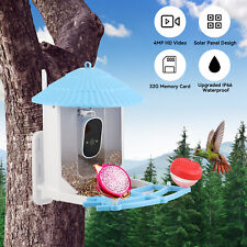 Smart Bird Feeder with 4MP HD Camera AI Recognition Solar Powered 32GB TF Card a picture
