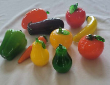 Vintage Hand Blown Glass Fruit and Vegetables (Lot of 10) picture