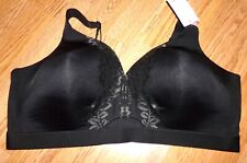 NWT $52 Lane Bryant Cacique Bra 46DD Black Comfort Bliss No Wire Lightly Lined picture