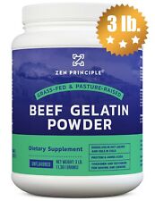  Grass-Fed Gelatin Powder, 3 lb. Cooking and Baking. Gummies Desserts. picture
