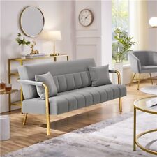 2 Seater Velvet Sofa Modern Small Loveseat Couch for Bedroom Living Room Studio picture