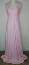 Vintage 70s Barbie Bubblegum Pink Maxi Dress Prom Disco Polyester Talon Zipper picture