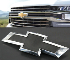 2019-2021 Chevrolet Silverado 1500 Bowtie Front Grille Emblem Badge Chrome Black picture