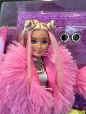 Mattel Barbie Extra Doll #3 NIB in Pink Coat w/Pet Unicorn Pig - Sealed SALE picture