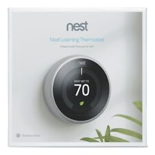 Sealed Google Nest 3rd Generation Learning Thermostat T3007ES Stainless Steel & picture