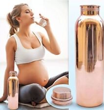 100% Pure Copper Water Bottle for Yoga / Ayurveda Health Benefits 1000 ml gift picture
