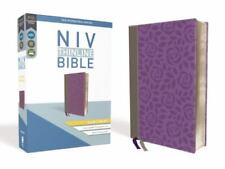 NIV, Thinline Bible, Giant Print, Leathersoft, Gray/Purple, Red Letter Edition,  picture