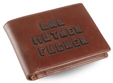 Premium Brown Embroidered Bad Mother Fu**er Leather Wallet As in Pulp Fiction picture