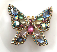 Vintage WEISS Multicolor Butterfly Pin Brooch picture