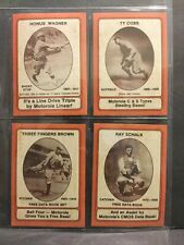 1976 Motorola Old Timers 4 Different - Honus Wagner, Ty Cobb, Ray Schalk Sku393D picture