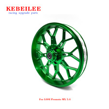 KEBEILEE CNC Aluminum Front Wheel-Blue Rocketwheel Design For LOSI Promoto MX1:4 picture