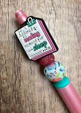 Custom beaded pens Love to read Fancy, Gifts, Journal, Basket filler.book club picture