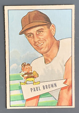 1952 Bowman Small #14 Paul Brown Rookie EX Cleveland Browns HOF  picture
