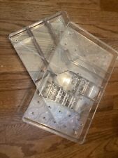 Lot 2 VTG Wilson Wil-Hold Plastic Sewing Basket Box Replacement Trays 13.5 x 8.5 picture