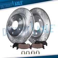 For Chrysler Sebring Rear COUPE Drilled Slotted Rotors and Ceramic Brake Pads picture
