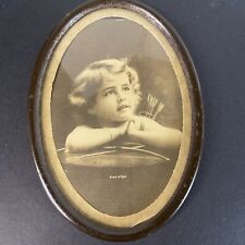 Very Rare 1906 M.Dewitt Cupid At Rest Sepia Photography Print B1 picture