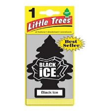 Little Trees Black Ice Tree Air Freshener Home/Car Scent 12-24-48-96-144 Pack. picture