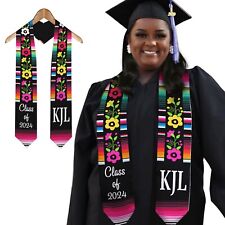 Flowers/Mexican Sarape Graduation Stole Personalized picture