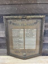 Vintage Loyal Order Of Moose Roll Of Honor Plague Lodge No.112 Beaver Falls, PA  picture